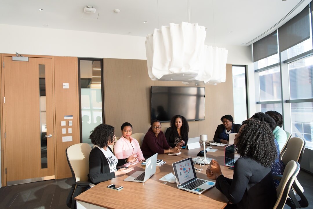 woman leading meeting