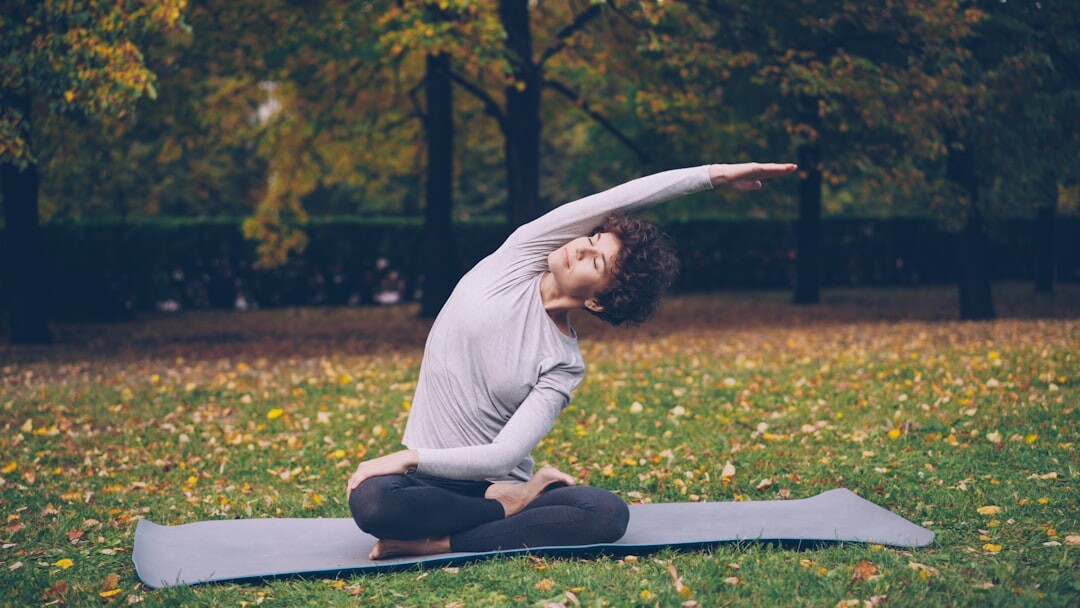 person meditating outdoors